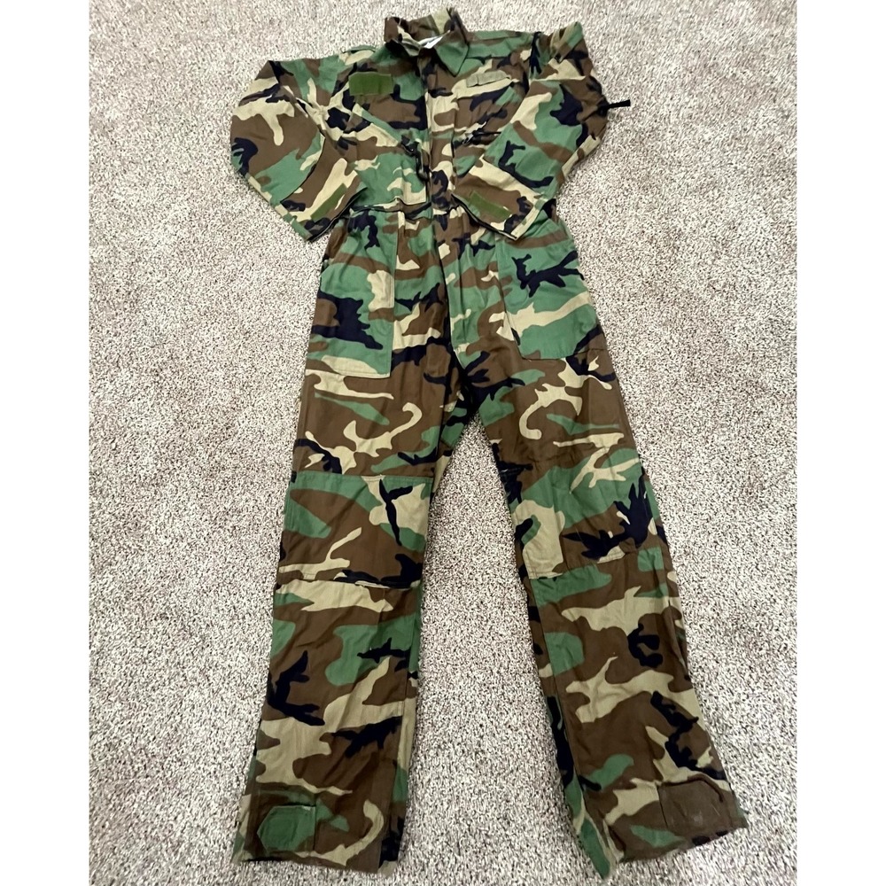 US Military Woodland Mechanic Cold Weather Coveralls Men Medium Green Camouflage